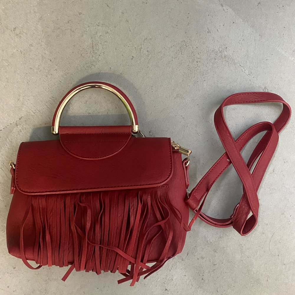 Red clutch/crossbody purse bag